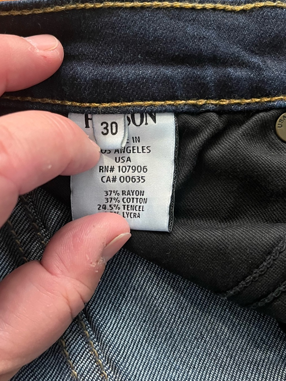 Hudson Nico Super Skinny Midrise Dark Indigo Jeans - Picture 6 of 8